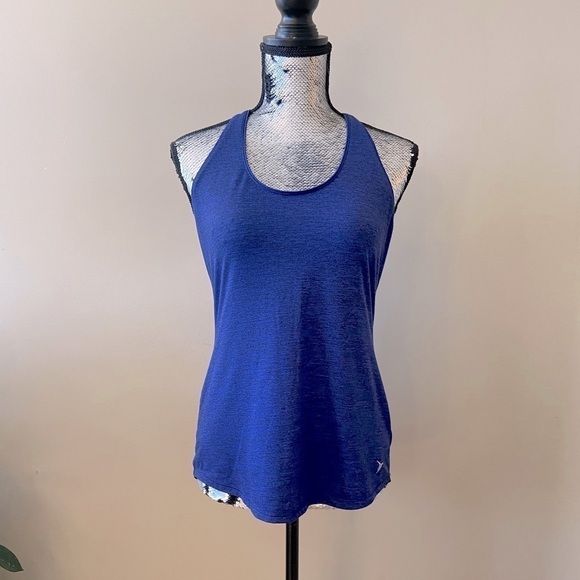 ⭐️2 FOR $20⭐️ Old Navy Active Blue Heather Racerback Tank. Fitted Medium - Picture 4 of 7